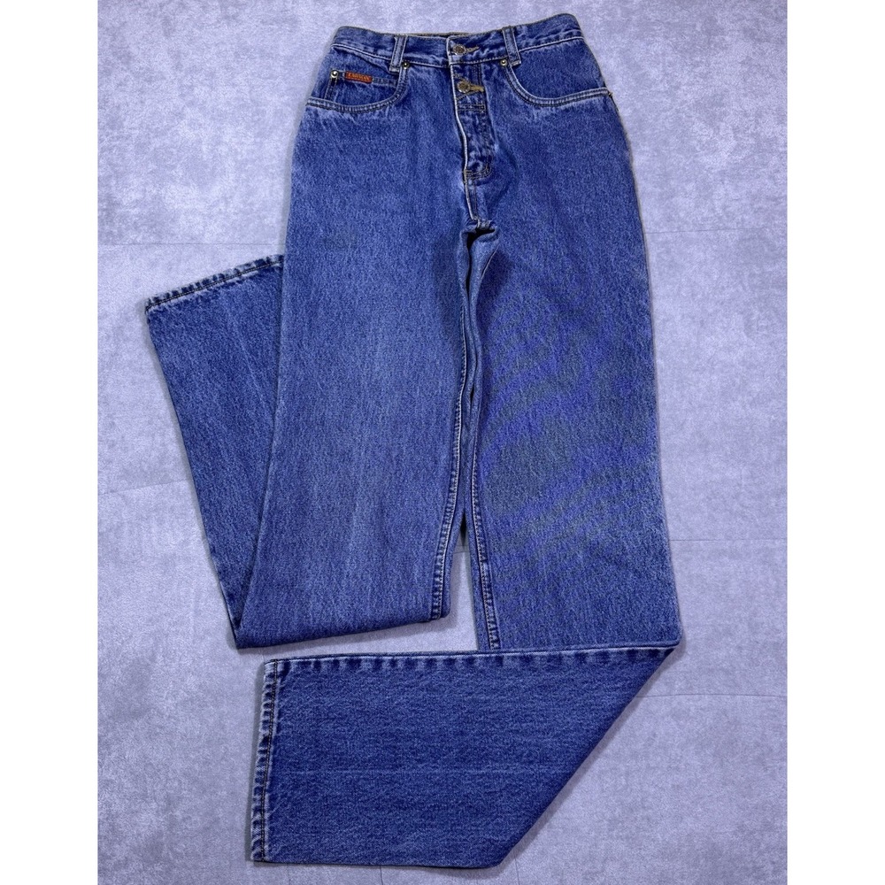 VINTAGE Lawman Jeans Womens 24x35 Highrise Straight Bareback Western Rodeo